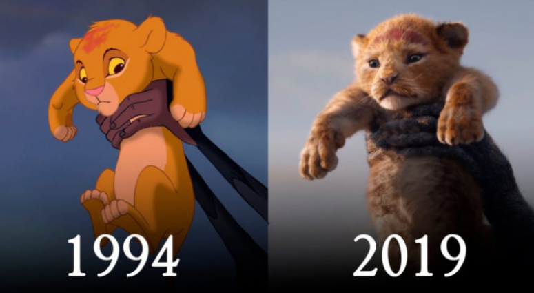 Simba old vs new animated